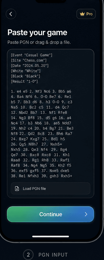Paste without ceremony screen